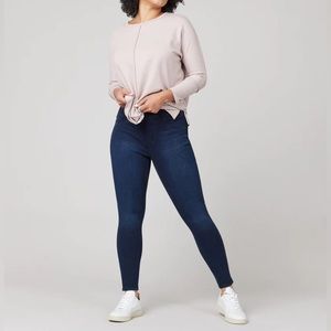 SPANX Jean-ish Ankle Leggings In Twilight Rinse Size Large Jeggings